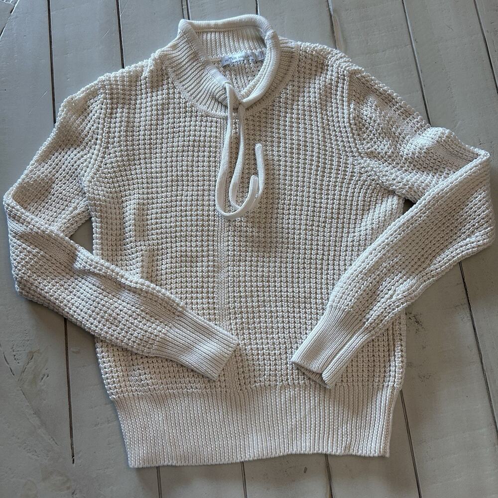 Peter Millar Women’s Small Cream Kennedy Stitch Hooded Pullover Sweater